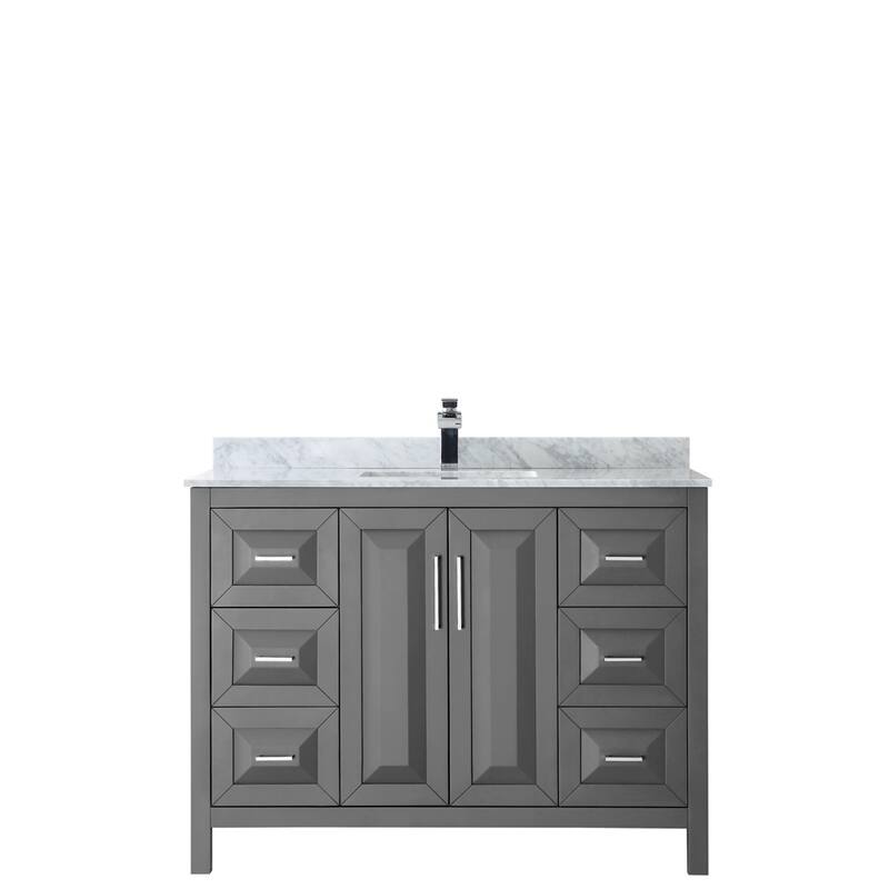 Daria 48-inch Single Vanity, Marble Top, No Mirror
