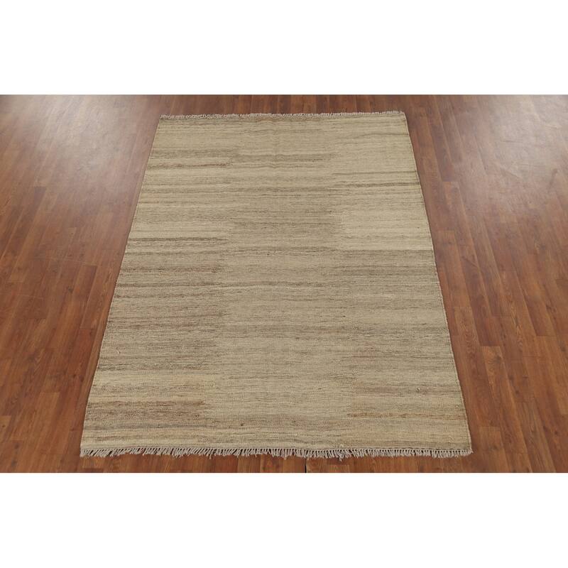 Kilim Persian Vintage Area Rug Flatweave Wool Carpet - 4'11"x 6'7"
