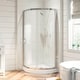 preview thumbnail 1 of 14, OVE Decors Breeze 32 in. Corner Shower Sliding Door with Base and Clear in Chrome