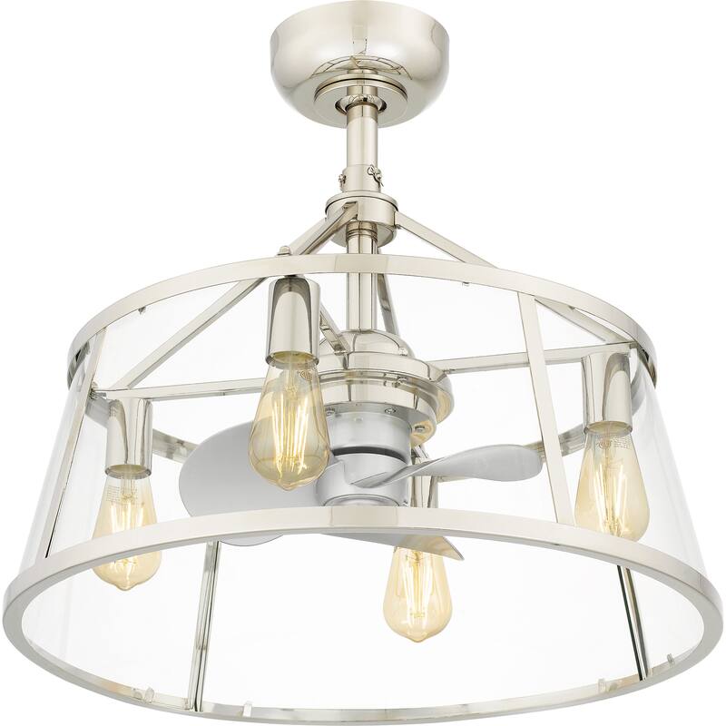 Barlow 4-Light Polished Nickel Fan Light - Polished Nickel