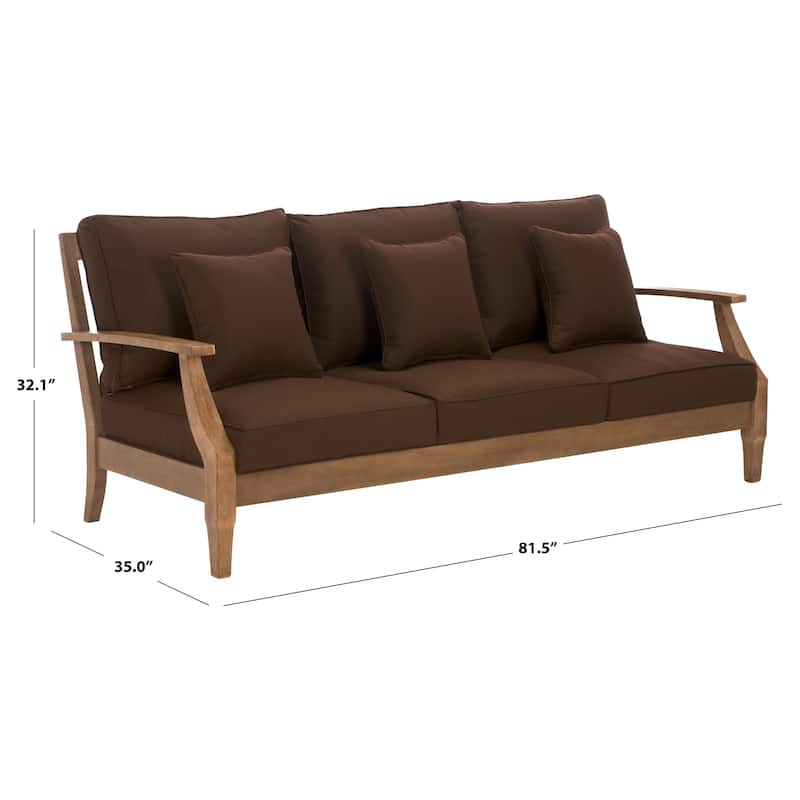 SAFAVIEH Couture Martinique Wood Patio Sofa