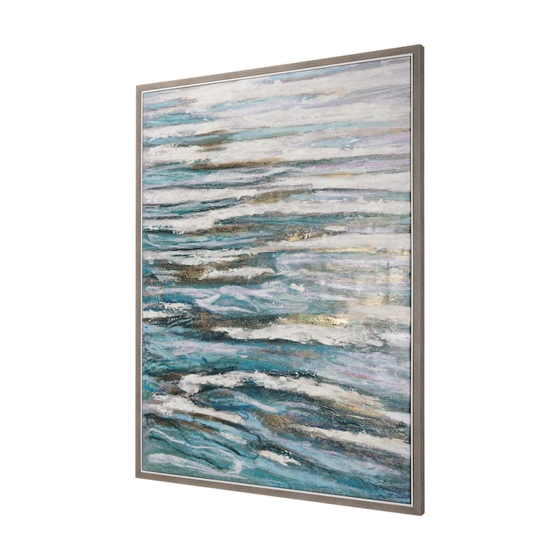 Sunshine Glare on The Waves I (45 x 60) Framed Canvas Art Print