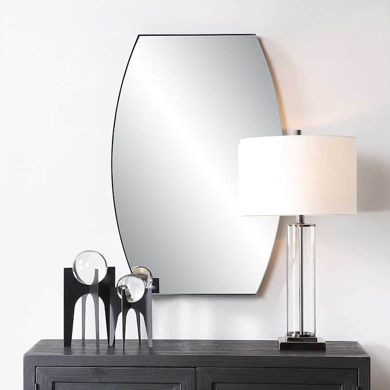 Silver Orchid Iron Black Mirror