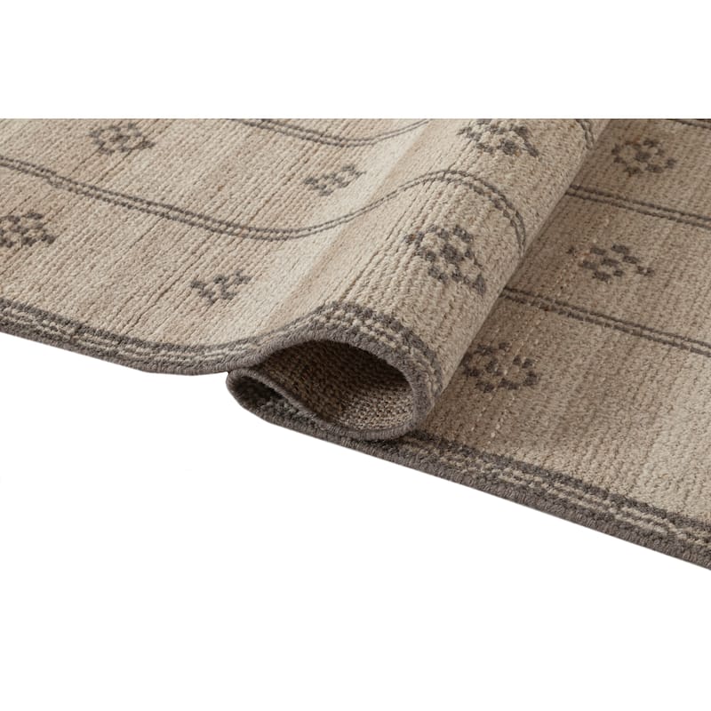 Terra by Obeetee Mesa Morrocan Stripe Beige Rug