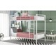 preview thumbnail 1 of 16, Twin Over Twin Metal Bunk Bed with Ladder & Guardrails - Durable Frame White - Twin