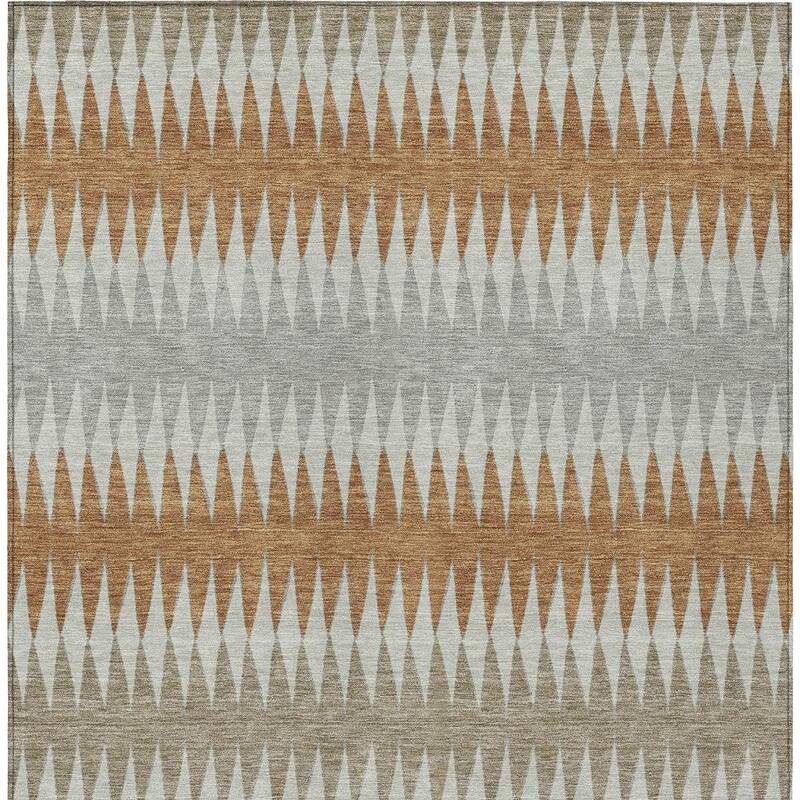 HomeRoots Striped Transitional Rectangle Outdoor Rug