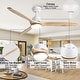 preview thumbnail 66 of 157, YUHAO SylvanAir Modern 52 in. Flush Mount Outdoor/Indoor Ceiling Fan with 3 Solid Wood Blades and DC Reversible Motor