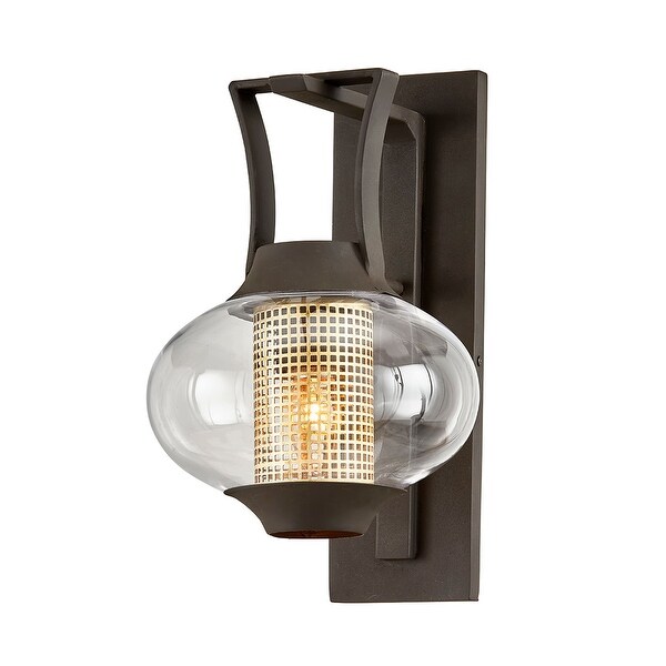 Troy Lighting Horton 1 Light Texture Bronze Small Outdoor Wall Sconce Overstock 27392518