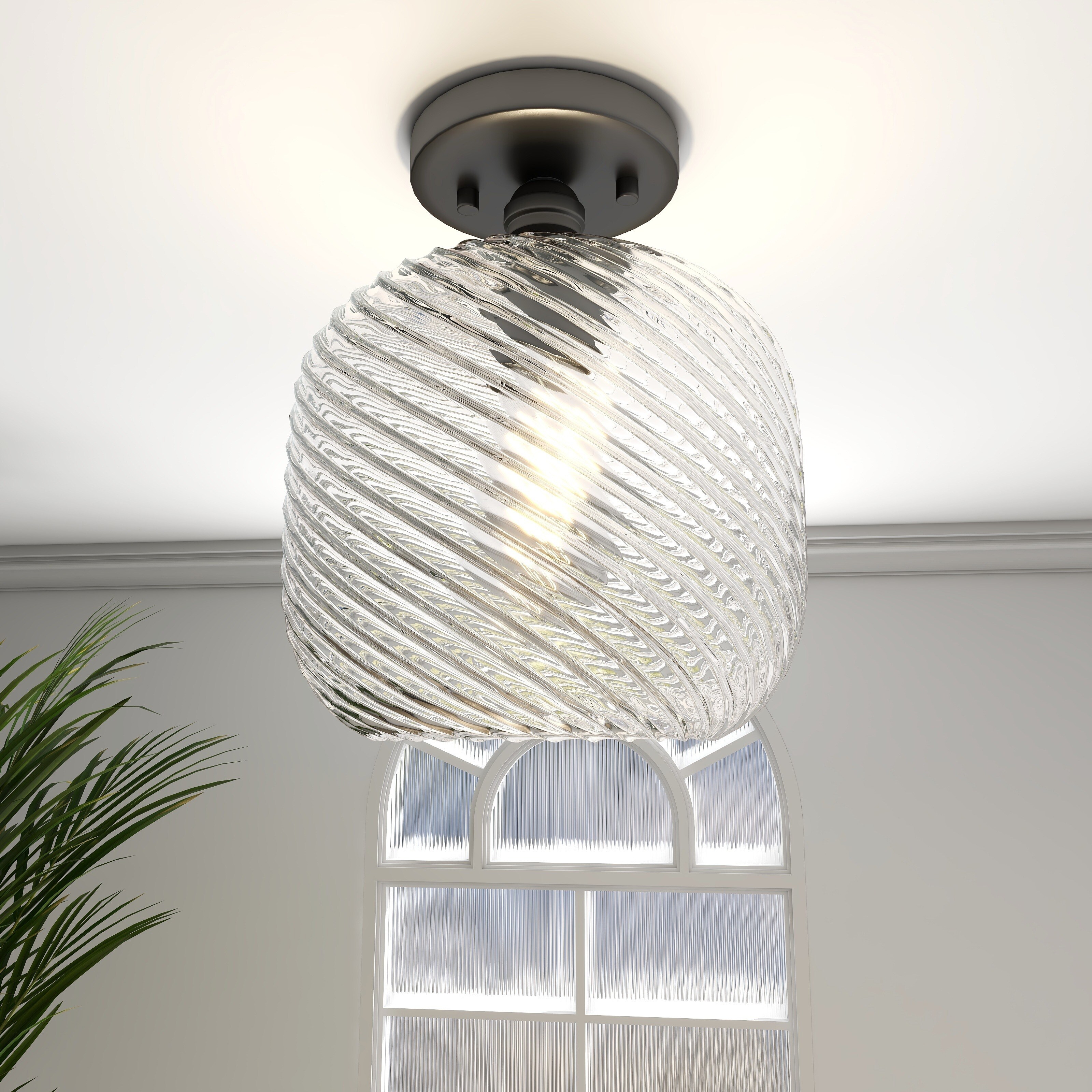 Twisted ceiling light top