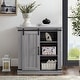 preview thumbnail 3 of 41, 32" Compact TV Stand for 40" TVs w/ Barn Door Design - 32" in Width
