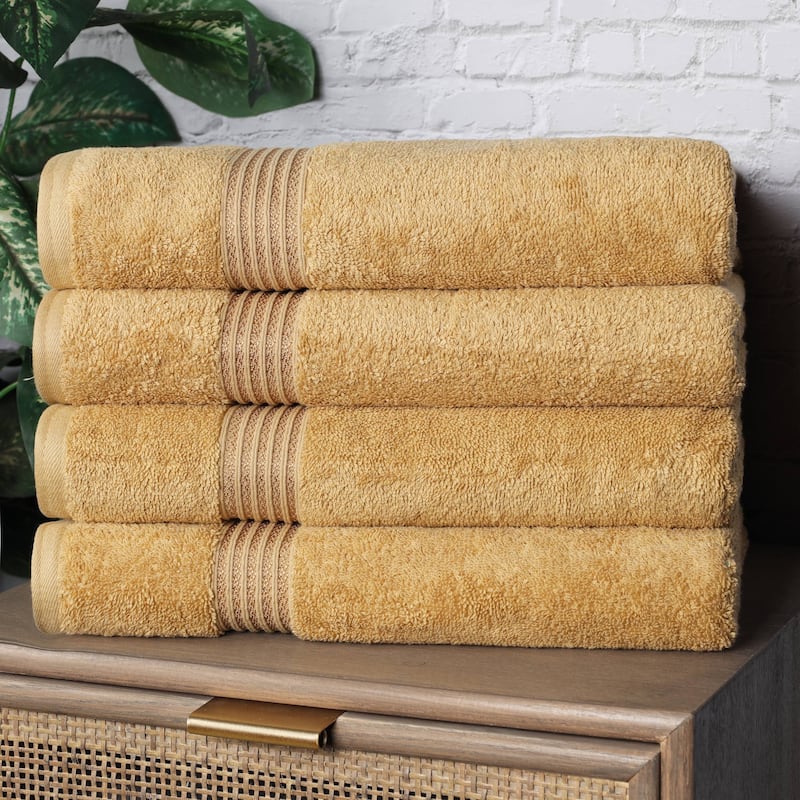 Superior Heritage Egyptian Cotton Absorbent Bath Towel Set of 4
