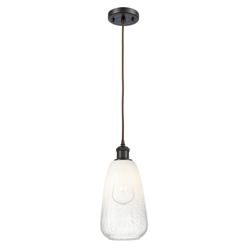 Innovations Lighting Endless Possibilities Ballston - Brookhaven Almond - 1 Light 6" Cord Hung Mini Pendant - Oil Rubbed Bronze/Opal