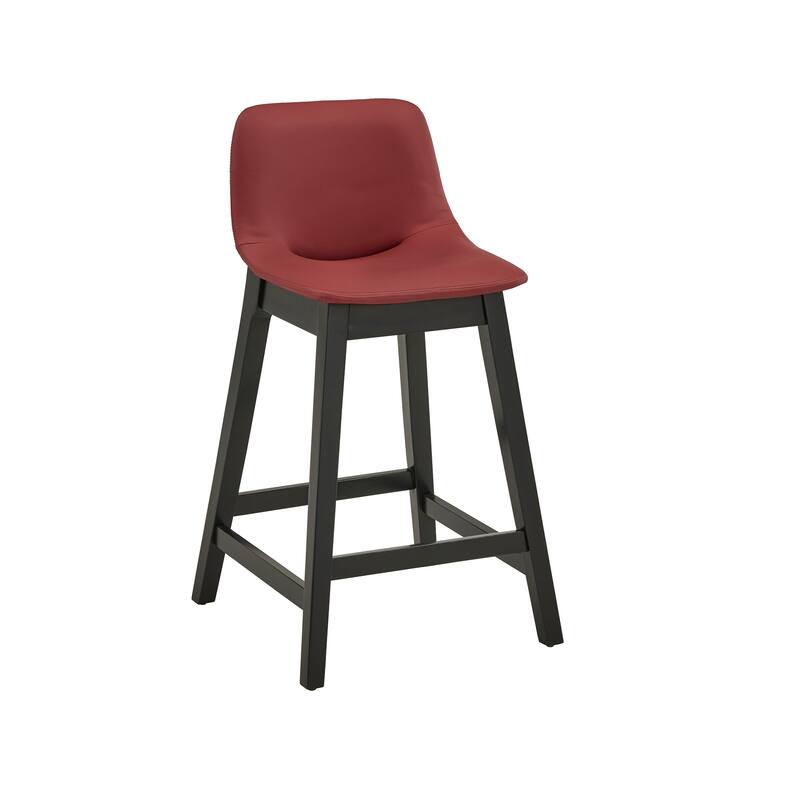Savinhill Black Finish Vegan Leather Counter Height Chair (Set of 2) by iNSPIRE Q Modern