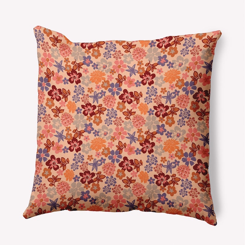 Succulent Garden Accent Pillow - Peach - 18" x 18"