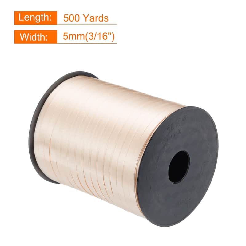 Curling Ribbon Crimped Balloon String Metallic 3/16" for Decoration - Beige - 500 Yards