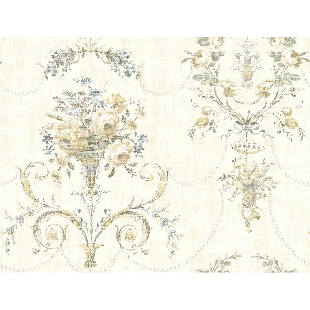 Seabrook Designs Janen Floral Vase Unpasted Wallpaper