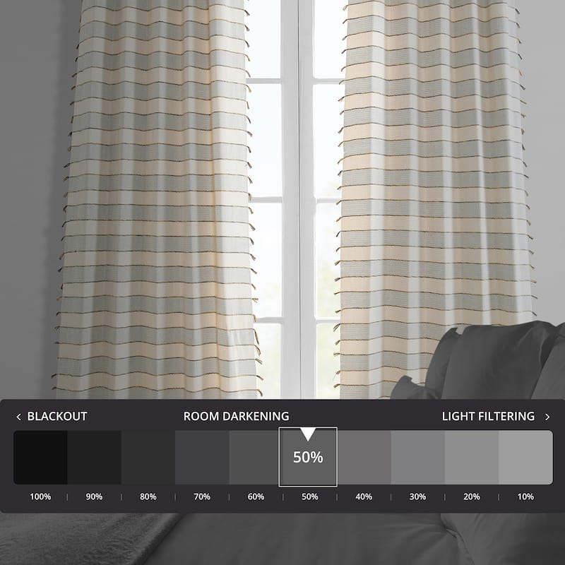 Exclusive Fabrics Loom Woven Sheer Cotton Curtain (1 Panel)