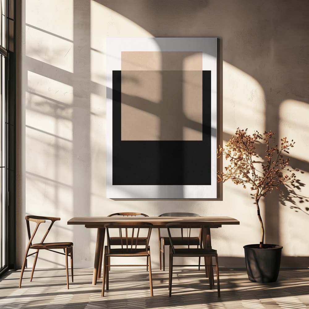 "Overlapping geometry" Wrapped Canvas Wall Art