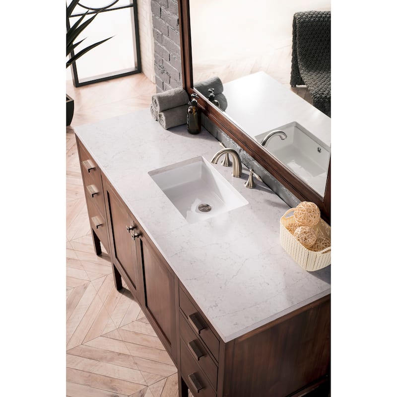 James Martin Vanities Addison 60" Single Vanity, Mid Century Acacia