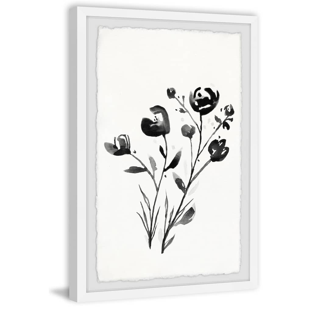 Winter Flowers II Framed Wall Art, Floral Delight - A Blooming Accent for Your Living Space