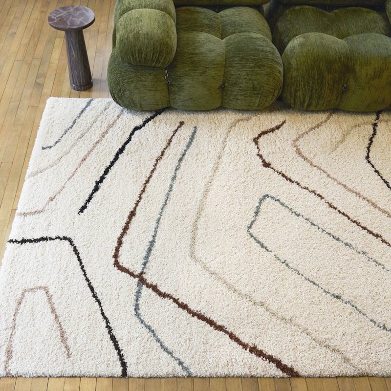 Kary Abstract Lines Area Rug
