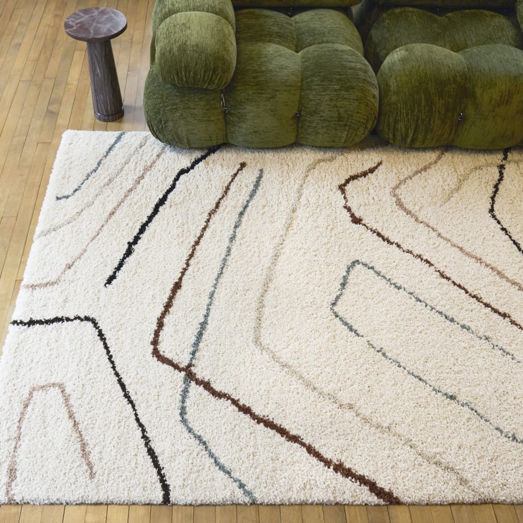 Kary Abstract Lines Area Rug