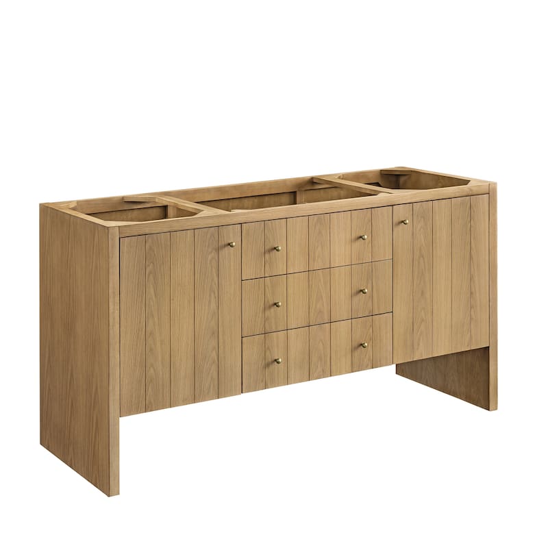 James Martin Vanities Hudson 60" Single Vanity, Light Natural Oak - No Top