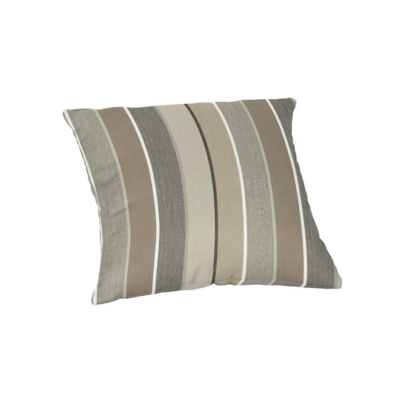 Sunbrella Stripe Fabric 1-Piece Indoor/Outdoor Square Throw Pillow, 18"W x 18"L