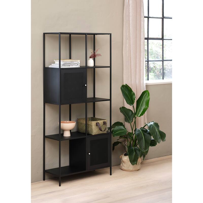 Rye Studio Malina Modern Metal Storage Display Bookcase