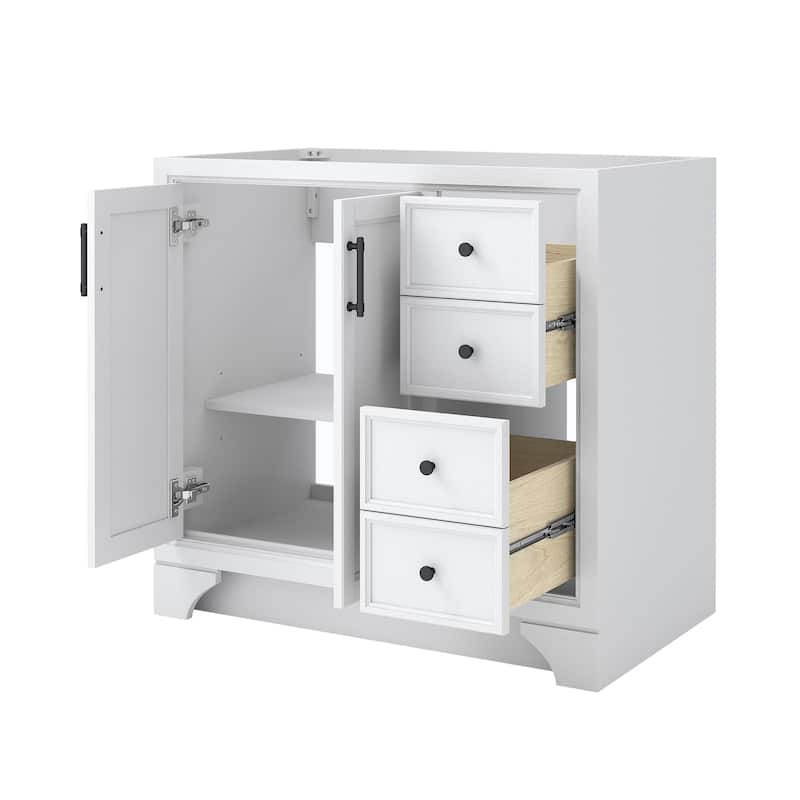 CRAFT + MAIN LCVT3722D-QSW Lanagan 37" Free Standing Single Basin