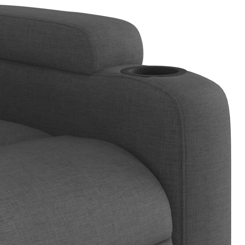 vidaXL Stand up Massage Recliner Chair Light Gray Fabric