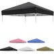 preview thumbnail 8 of 23, 10x10FT Canopy Replacement Top, Waterproof UV Resistant Tent Cover with Air Vent White Black - 10x10FT