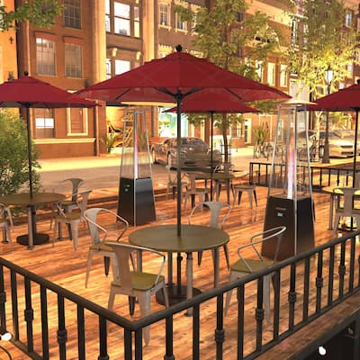 California Umbrella 7.5' Venture Series Patio Umbrella, Bronze Aluminum Pole Fiberglass Ribs Push Lift, Sunbrella Cilantro