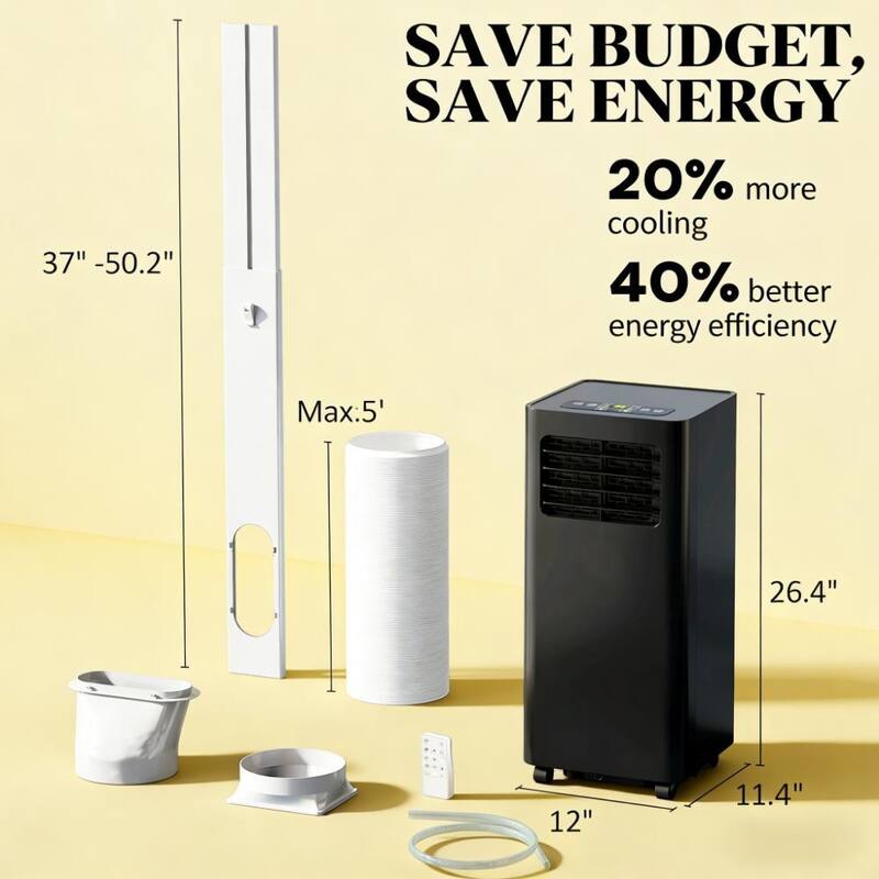 Portable Air Conditioner 10000 BTU. 3 in 1 Cooling Dehumidifier Fan. Remote Control. For Rooms up to 441 Sq Ft