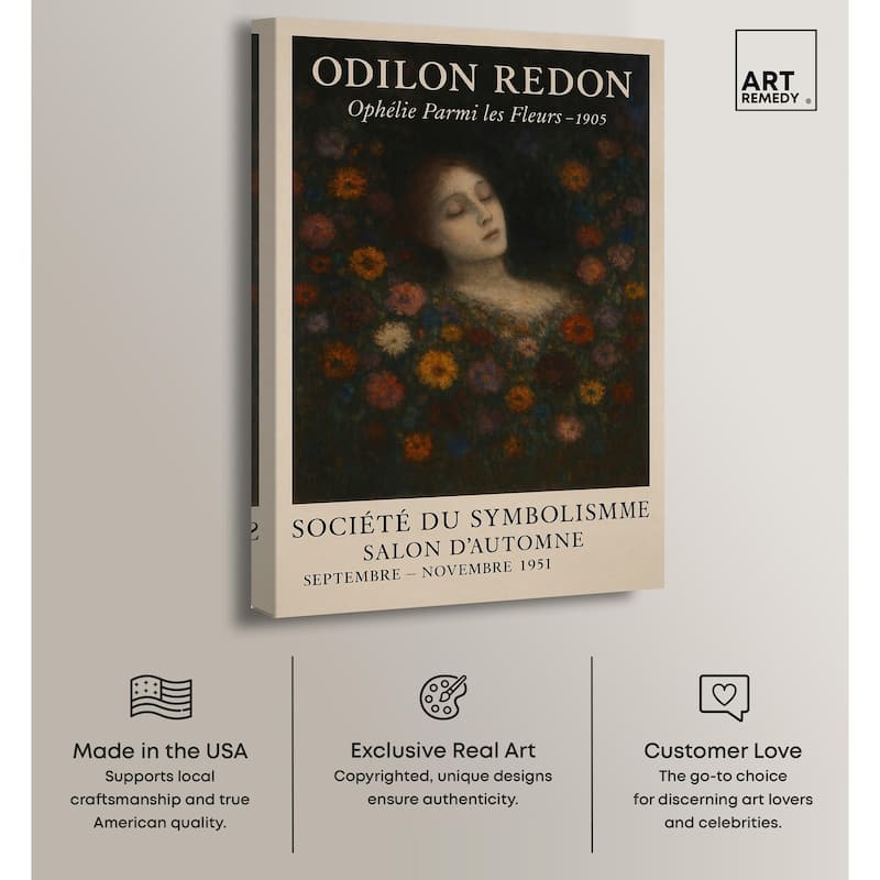 Redon's Beauty Canvas by Art Remedy, Gallery Wrapped