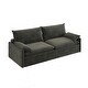 preview thumbnail 29 of 28, 4-Seat Convertible Sleeper Sofa Bed - Chenille Fabric, Deep Seat Comfort, USB Port & 2-in-1 Pillow for Living Room/Apartment