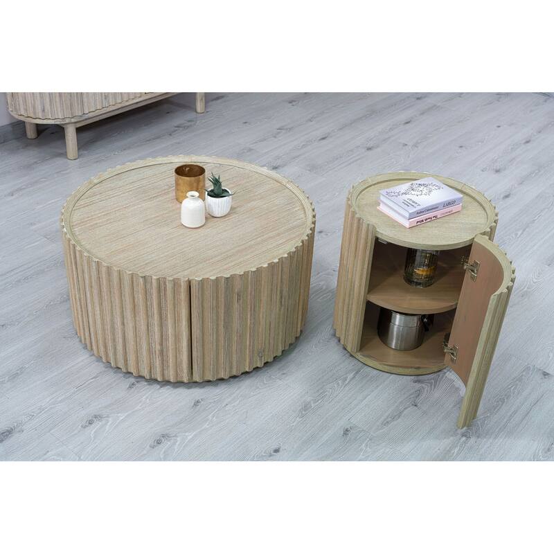 Willow Acacia Round Coffee Table