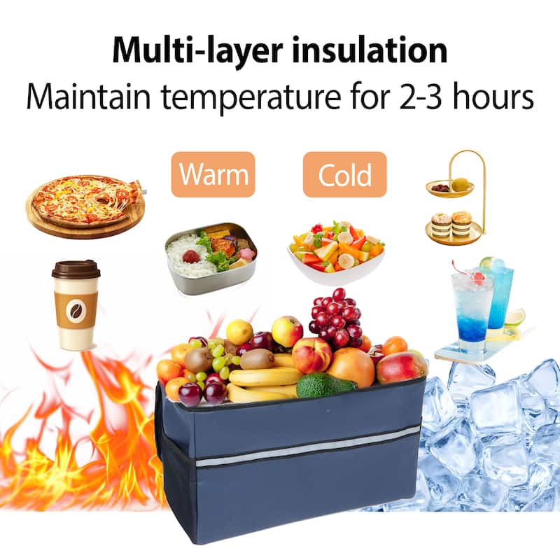 3-in-1 Folding Wagon Cart with Bench Seat & Storage, patent protection- Includes 1 ice pack, 500lbs Heavy-Duty