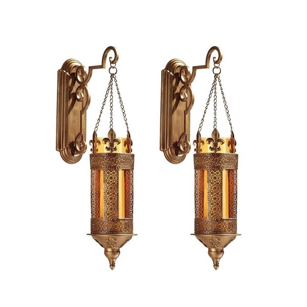 Design Toscano Kinnaird Castle Hanging Pendant Wall Sconce Set of Two