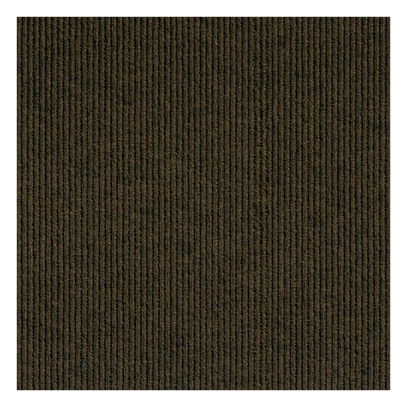 Foss Floors ModMat Ribbed 18"x18" Peel and Stick Indoor/Outdoor Carpet Tiles 10/box - Brown - 18" x 18"