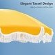 preview thumbnail 6 of 8, MAISON ARTS 7ft Patio Fringe Umbrella Outdor Tassel Beach Umbrella with Push Botton Tilt UPF50+