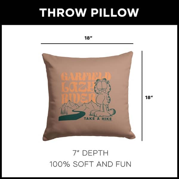 dimension image slide 0 of 6, Nickelodeon Garfield 18 Inch Throw Pillow