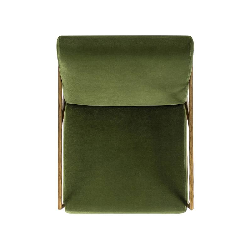 Aerin 24.5" Hammered Brass Velvet Accent Arm Chair