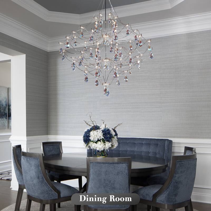 KAYLA Modern Crystal Chandelier - Luxury LED Pendant Ceiling Light