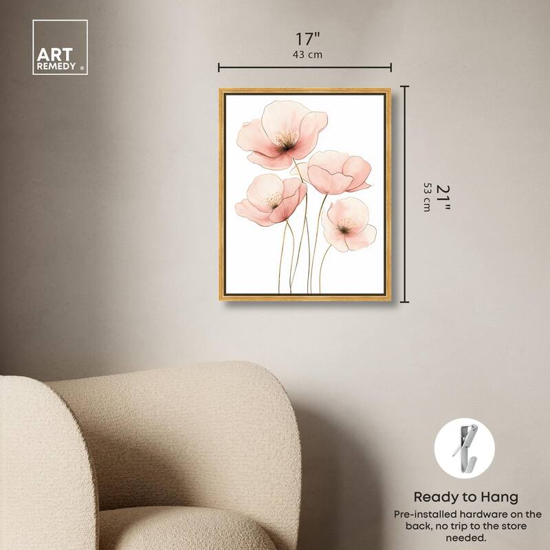 Pink Petal light Canvas by Art Remedy