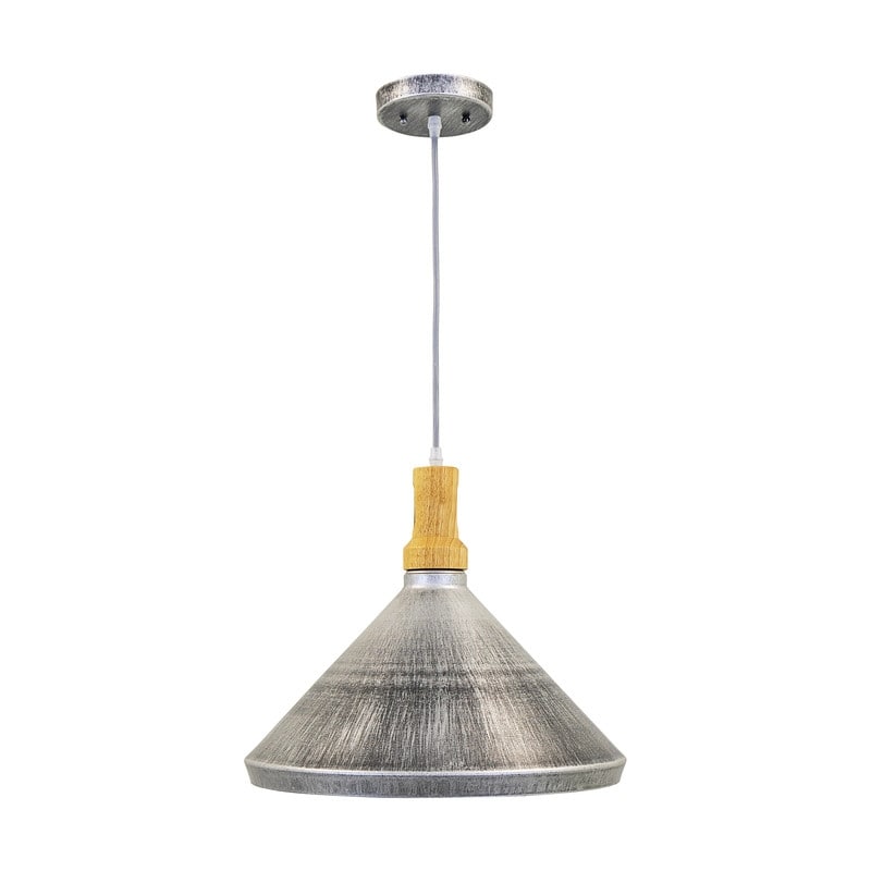 Yosemite Home Decor Gris Plateado Collection Large Triangle Pendant - 15.70 x 15.7 x 13.5