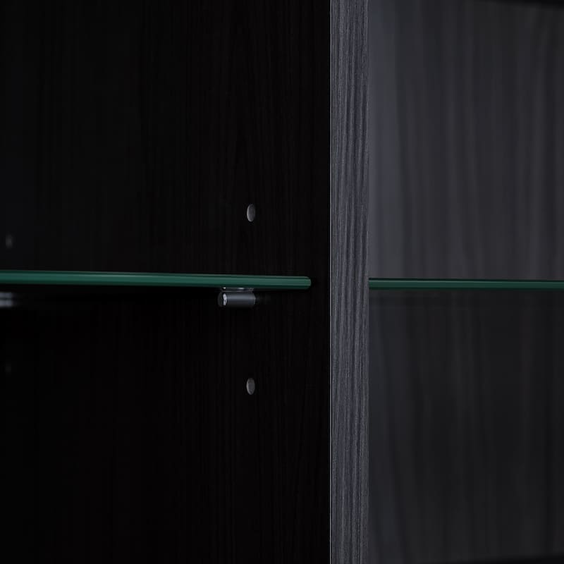 51.2'' Tall Lighted Display Cabinet with Tempered Glass Door