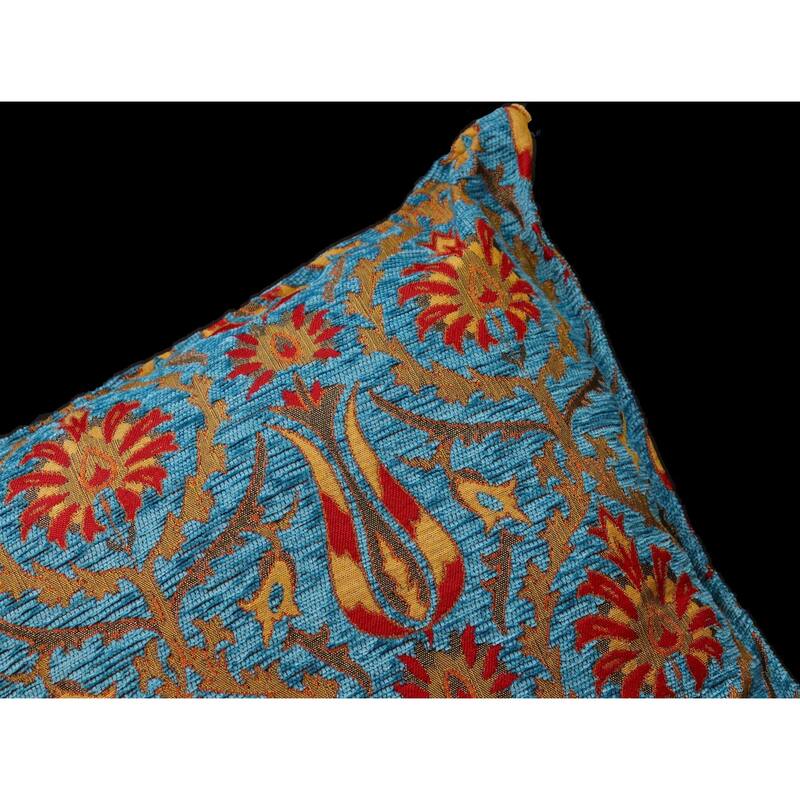 Suzani Tulip Chenille Turkish Decorative Pillow