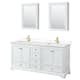 Option White, Gold Trim, White Cultured Marble Top