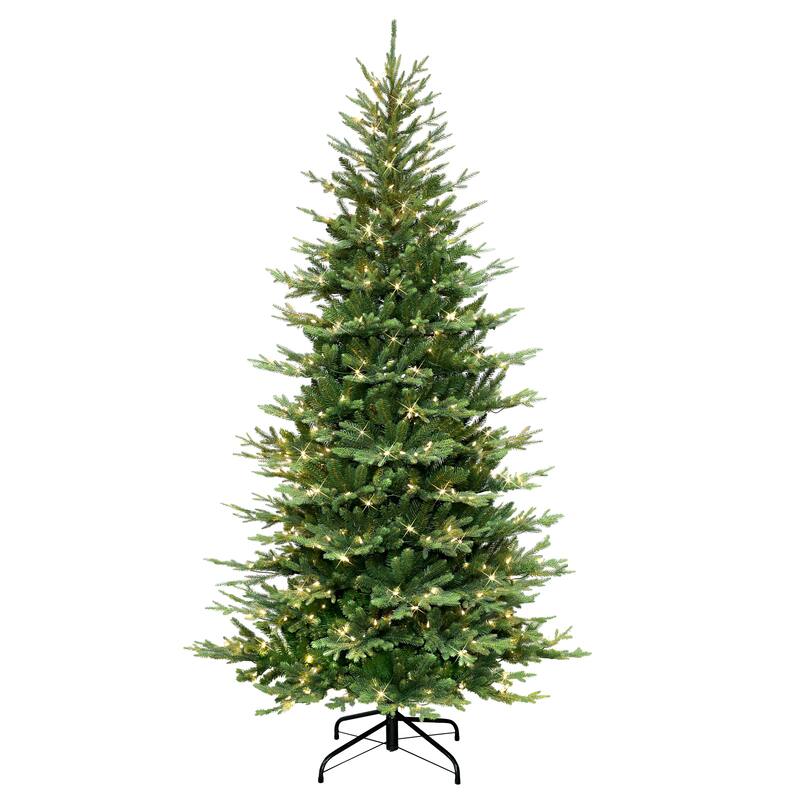 Puleo International 6.5 ft. Pre-lit Slim Balsam Fir Tree